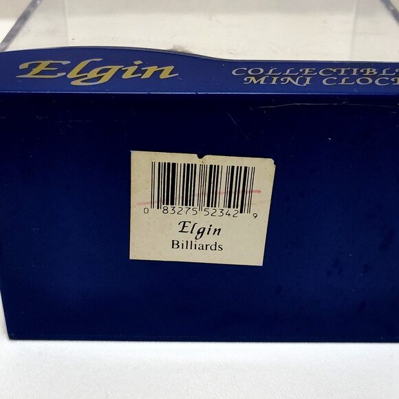Elgin Collectible Mini Clock Billiards Design Pool Table Figurine NIB Scuffed - Picture 5 of 7